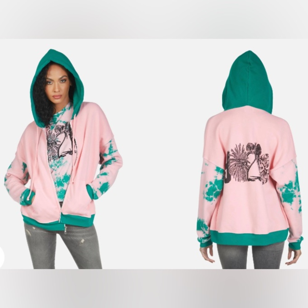 Lauren Moshi 90210 soft cotton terry sweatshirt hoodie
